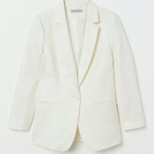 NWT H&M Linen-blend White/Cream Blazer | Women's